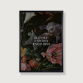 Blessed Art Print in Floral