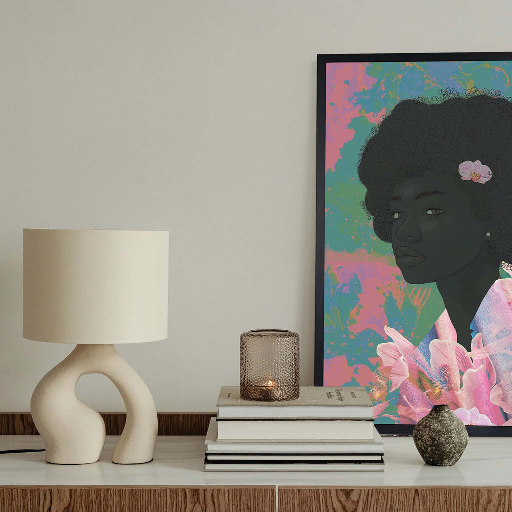 Flower Child - Afro Art Print in Multi-Colour