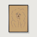 Naomi art print in nude tone