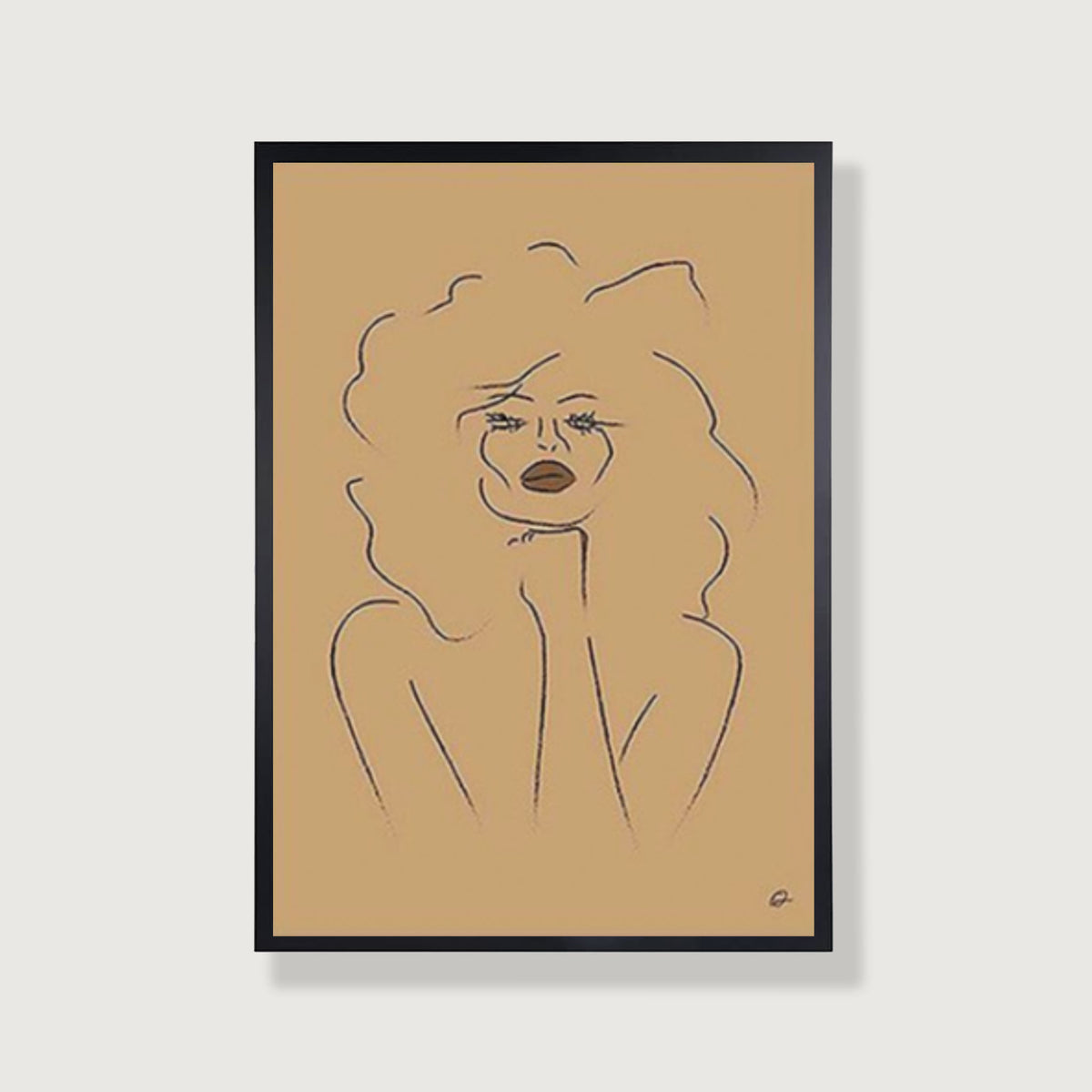 Naomi art print in nude tone